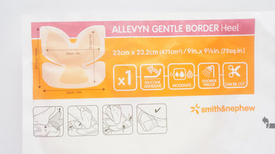 Smith&Nephew 66800506 Allevyn Gentle Border Foam Dressing 9 x 9-1/8inch (x)